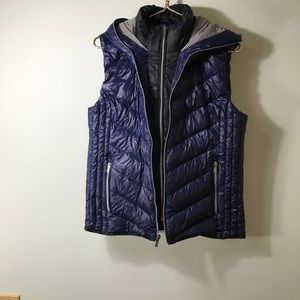 Marc New York MNY Puffer Vest Down Lined Details Zippers Hood.